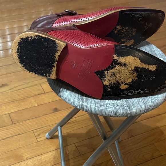 Steven Land  Red Leather  Monk Style Dress Shoes main image 5
